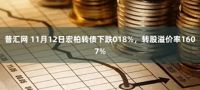 普汇网 11月12日宏柏转债下跌018%，转股溢价率1607%